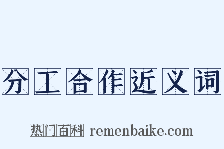 分工合作近义词是什么意思的图片